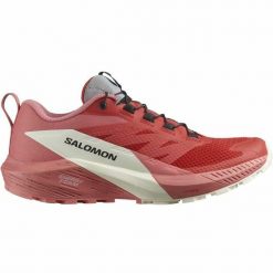 Obuwie Sportowe Damskie Góra Salomon Sense Ride 5. Czerwone obuwie sportowe damskie Salomon, bez zapięcia, do biegania. Za 633.00 zł.