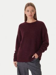 Patrizia Pepe Sweter 2K0326/K293-M536 Bordowy Regular Fit. Czerwone swetry klasyczne damskie Patrizia Pepe, m, z syntetyku, bez kołnierzyka. Za 919.99 zł.