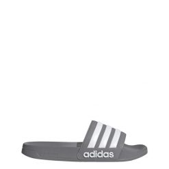 Klapki basenowe Adilette Shower Slides. Czarne klapki damskie Adidas, bez wzorów, bez obcasa, bez zapięcia. Za 119.00 zł.