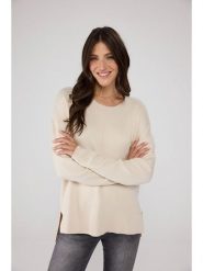 LIEBLINGSSTÜCK Sweter "Talitha" w kolorze kremowym rozmiar: 36. Brązowe swetry klasyczne damskie LIEBLINGSSTÜCK, z bawełny, bez kołnierzyka. Za 215.21 zł.