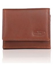 SPARWELL Skórzany portfel w kolorze jasnobrązowym - 10,5 x 9 x 2,5 cm rozmiar: onesize. Brązowe portfele damskie SPARWELL, bez wzorów, z materiału. Za 65.99 zł.
