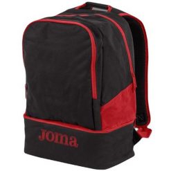 Plecak treningowy Joma Estadio III dwukomorowy z przegrodą na buty 23,8 L. Czarne plecaki Joma, bez wzorów. Za 89.99 zł.