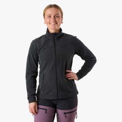 Bluza polarowa hiking damska Swedemount Lofoten Fleece wodoodporna. Czarne bluzy damskie SWEDEMOUNT, na zimę, bez wzorów, z polaru, bez kaptura. Za 199.99 zł.