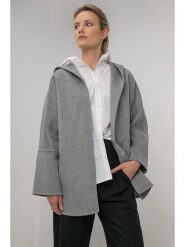 Josephine & Co Płaszcz przejściowy w kolorze szarym rozmiar: 42. Szare płaszcze damskie Josephine & Co, bez wzorów, z wełny, bez kaptura. Za 367.99 zł.