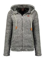 Geographical Norway Kurtka polarowa "Trigo" w kolorze szarym rozmiar: S. Szare kurtki damskie Geographical Norway, s, z aplikacjami, z polaru, bez kaptura. Za 74.63 zł.