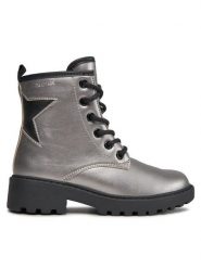 Geox Trapery Jr Casey J9420G 000NF C1363 S Srebrny. Szare kozaki dziewczęce Geox, bez wzorów, ze skóry, bez obcasa, bez zapięcia. Za 379.99 zł.