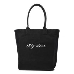 Czarna Damska Torba Zakupowa Big Star. Czarne shopper bag Big Star, z materiału, bez dodatków. Za 119.00 zł.