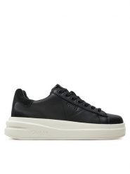 Guess Sneakersy Elbina FLPVIB SUE12 Czarny. Czarne obuwie sportowe damskie Guess, ze skóry, bez zapięcia. Za 379.99 zł.