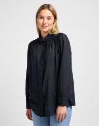 DAMSKA KOSZULA LEE SHIRRED BLOUSE UNIONALL BLK 112341608. Koszule damskie Lee, xs, bez wzorów, bez kołnierzyka, bez ramiączek. Za 169.99 zł.