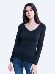 BIG STAR Koszulka w kolorze czarnym rozmiar: XL. Czarne koszulki damskie Big Star, xl, z aplikacjami, prążkowane, bez kołnierzyka, bez ramiączek. Za 49.99 zł.