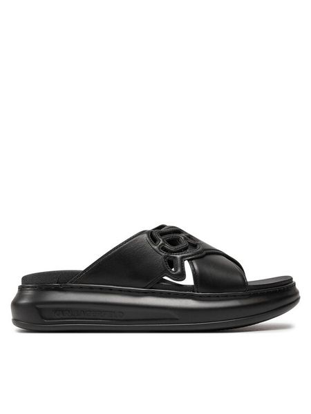 KARL LAGERFELD Klapki KL62504 Czarny. Czarne klapki damskie KARL LAGERFELD, bez wzorów, ze skóry, bez obcasa, bez zapięcia. Za 689.99 zł.