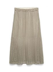 Vero Moda Spódnica w kolorze beżowo-szarobrązowym rozmiar: XS. Brązowe spódnice damskie Vero Moda, xs, bez wzorów, midi. Za 70.90 zł.