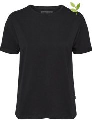 Noisy may Koszulka "Nmbrandy" w kolorze czarnym rozmiar: L. Czarne bluzki damskie Noisy may, l, bez wzorów, z bawełny, bez kołnierzyka, bez ramiączek. Za 39.68 zł.