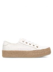 Jenny Fairy Trampki EMMA WSK1576-05 Biały. Białe trampki damskie Jenny Fairy, bez wzorów, z materiału, bez zapięcia. Za 99.99 zł.