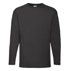 Koszulka Z Długim Rękawem Dla Dorosłych Unisex Valueweight. Czarne bluzki damskie Fruit of the Loom, l, bez wzorów, sportowe, bez kołnierzyka, bez ramiączek. Za 48.99 zł.