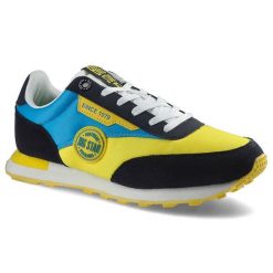 Żółte Sneakersy Big Star Damskie Modne Obuwie. Niebieskie obuwie sportowe damskie Big Star, na wiosnę, ze skóry ekologicznej, bez zapięcia. Za 149.00 zł.