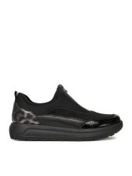 Remonte Sneakersy D2V01-04 Czarny. Czarne obuwie sportowe damskie Remonte, z materiału, bez zapięcia. Za 379.99 zł.