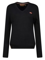Geographical Norway Sweter "Falonne" w kolorze czarnym rozmiar: XXL. Czarne swetry klasyczne damskie Geographical Norway, xxl, bez kołnierzyka. Za 87.81 zł.