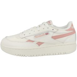 Buty damskie sneakersy Reebok CLU DOUBLE REVENGE. Białe obuwie sportowe damskie Reebok, z gumy, bez zapięcia, trekkingowe. W wyprzedaży za 208.00 zł.