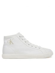 Calvin Klein Jeans Sneakersy Ess Vulc Mid Cv Mg Wn YW0YW01761 Biały. Białe obuwie sportowe damskie Calvin Klein Jeans, z jeansu, bez zapięcia. Za 189.99 zł.