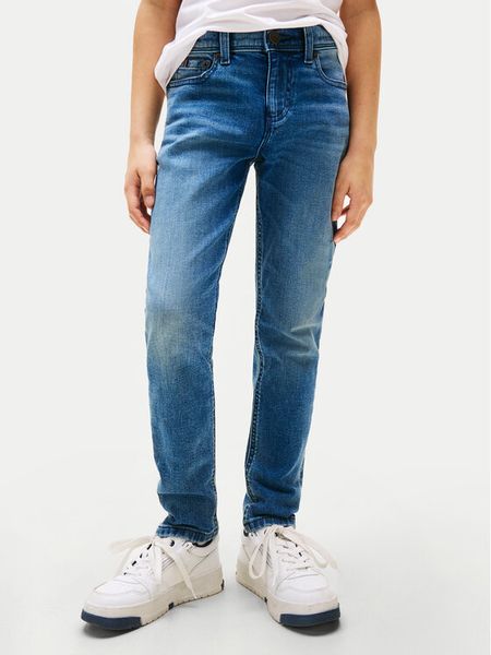 Tommy Hilfiger Jeansy Scanton KB0KB09709 Niebieski Slim Fit. Niebieskie jeansy chłopięce Tommy Hilfiger, z bawełny. Za 179.99 zł.