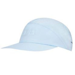 Czapka do biegania z daszkiem Pro Run Ultralight unisex. Niebieskie czapki z daszkiem damskie CEP, bez wzorów, z materiału. Za 189.00 zł.