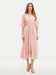 Guess Sukienka wieczorowa W5PK1O WHHF0 Różowy Regular Fit. Czerwone sukienki damskie Guess, z aplikacjami, z syntetyku, wizytowe, bez ramiączek. Za 859.99 zł.