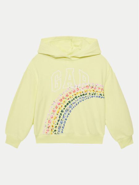 Gap Bluza 723295-06 Żółty Regular Fit. Żółte bluzy dziewczęce GAP, bez wzorów, z bawełny, bez ramiączek, bez kaptura. Za 99.99 zł.