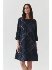 TATUUM Sukienka w kolorze granatowym rozmiar: 38. Niebieskie sukienki damskie TATUUM, bez wzorów, bez ramiączek. Za 162.11 zł.