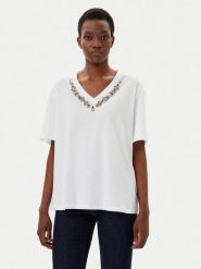 Liu Jo T-Shirt WA5146 JS923 Biały Regular Fit. Białe t-shirty damskie Liu Jo, l, bez wzorów, z bawełny, bez kołnierzyka. Za 449.99 zł.