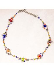 MENTHE À L'O Naszyjnik z elementami ozdobnymi - dł. 45 cm rozmiar: onesize. Szare naszyjniki damskie MENTHE À L'O, szklane. Za 87.19 zł.