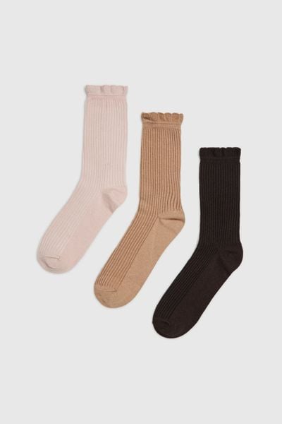 Skarpety 3-pack. Skarpetki damskie MOODO, bez wzorów, z bawełny. Za 39.99 zł.