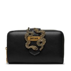 Portfel Just Cavalli. Czarne portfele damskie Just Cavalli, bez wzorów. Za 374.99 zł.