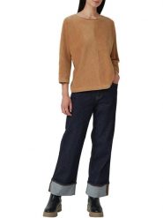 S.OLIVER RED LABEL Bluzka w kolorze jasnobrązowym rozmiar: 40. Brązowe bluzki damskie s.Oliver RED LABEL, s, bez wzorów, bez kołnierzyka, bez ramiączek. Za 91.56 zł.