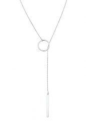 Elli Damski naszyjnik w kształcie litery Y Circle Rod Geo ze srebra próby 925 Sterling Silver Naszyjniki 1 ct. Szare naszyjniki damskie Elli, srebrne. Za 241.39 zł.