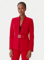 Rinascimento Marynarka CFC0126208003 Czerwony Slim Fit. Czerwone marynarki i żakiety damskie Rinascimento, m, bez wzorów, z syntetyku. Za 709.99 zł.