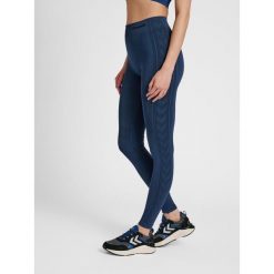 Damskie legginsy mid-rise Hummel Shaping. Niebieskie legginsy damskie Hummel, m, bez wzorów, z materiału. Za 163.50 zł.