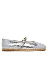 MICHAEL Michael Kors Espadryle Lynn 40S5LYFP2M Srebrny. Szare espadryle damskie MICHAEL Michael Kors, bez wzorów, ze skóry, bez obcasa. Za 339.99 zł.