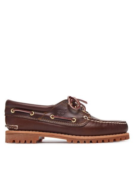 Timberland Mokasyny Authentic Boat 3 Eye Classic TB0513042141 Brązowy. Brązowe mokasyny damskie Timberland, bez obcasa. Za 899.99 zł.