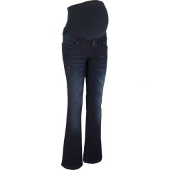 Dżinsy ciążowe BOOTCUT bonprix ciemnoniebieski. Niebieskie jeansy damskie bonprix. Za 139.99 zł.
