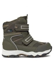 Leaf Śniegowce Siljan LSILJ101A Khaki. Brązowe buty zimowe chłopięce Leaf, ze skóry, bez zapięcia. Za 429.99 zł.