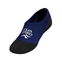 Aqua Speed - Skarpety pływackie unisex lekkie antypoślizgowe do basenu. Niebieskie skarpetki damskie Aqua-Speed, bez wzorów, z materiału. Za 41.90 zł.