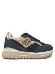 Liu Jo Sneakersy Maxi Wonder 73 BA5015 PX542 Czarny. Czarne obuwie sportowe damskie Liu Jo, ze skóry, bez zapięcia. Za 499.99 zł.