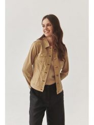 TATUUM Kurtka dżinsowa w kolorze beżowym rozmiar: 38. Brązowe kurtki damskie TATUUM, bez wzorów, bez kaptura. Za 231.95 zł.