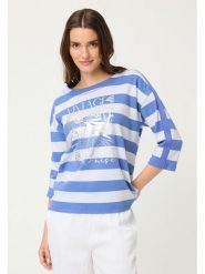 Olsen Bluza w kolorze błękitno-białym rozmiar: 40. Białe bluzy damskie Olsen, bez wzorów, bez kaptura. Za 114.95 zł.
