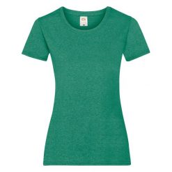 Koszulka Damska Valueweight. Zielone bluzki damskie Fruit of the Loom, s, bez wzorów, sportowe, bez kołnierzyka, bez ramiączek. Za 35.99 zł.