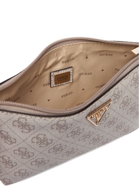 Guess Kosmetyczka Laurell II Slg SWSG74 59145 Beżowy. Brązowe kosmetyczki damskie Guess, z aplikacjami, ze skóry. Za 269.99 zł.