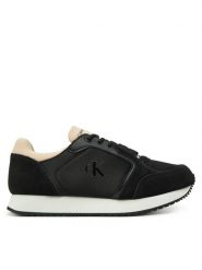 Calvin Klein Jeans Sneakersy Runner Laceup Low Mg Media YW0YW01644 Czarny. Czarne obuwie sportowe damskie Calvin Klein Jeans, z jeansu, bez zapięcia. Za 479.99 zł.