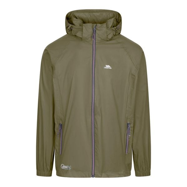 Kurtka Unisex Qikpac X Rozpinana. Zielone kurtki damskie Trespass, s, bez wzorów, z materiału, z kapturem. Za 167.99 zł.