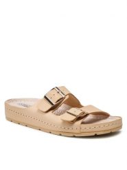 Go Soft Klapki WS121-01 Beżowy. Brązowe klapki damskie GO SOFT, bez wzorów, ze skóry, bez obcasa, bez zapięcia. Za 65.99 zł.